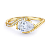 The Adella Ring-Pear Solitaire