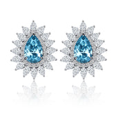 The Heart Earring-Paer Halo 3.0ct