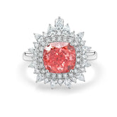 The Scarlet Ring-Cushion Antique Halo