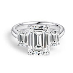 The Aurelia Emerald Three-Stone Ring