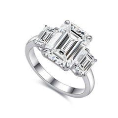 The Aurelia Emerald Three-Stone Ring