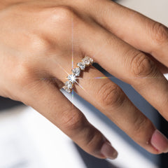 The Seraphina Heart Six-Stone Ring