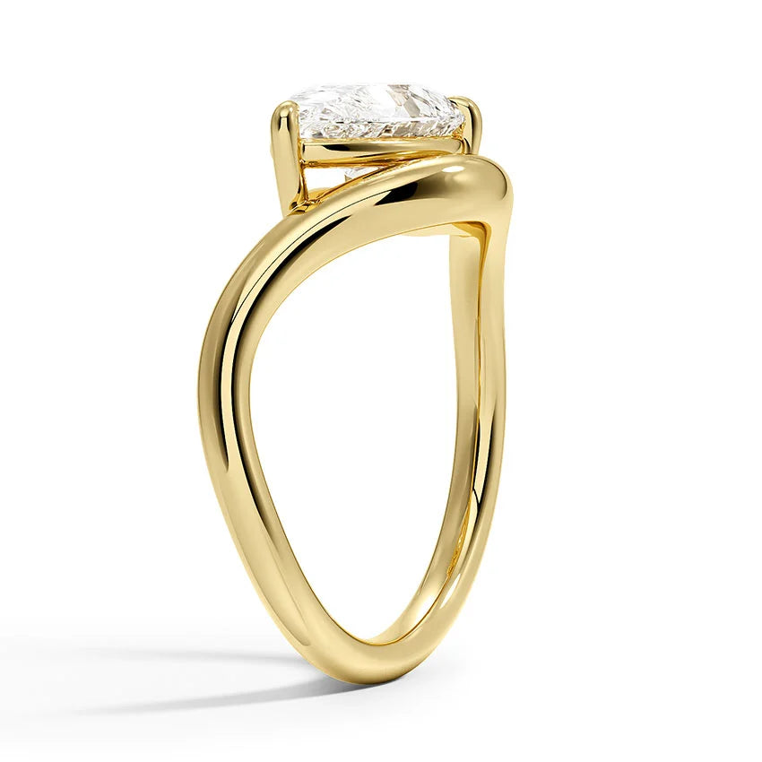 The Ophelia Ring-Pear Solitaire
