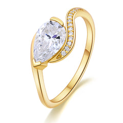 The Adella Ring-Pear Solitaire