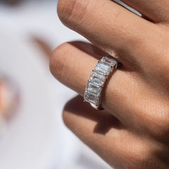 The Elara Emerald Six-Stone Ring