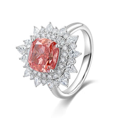 The Scarlet Ring-Cushion Antique Halo
