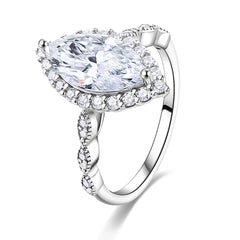 The Elise Ring-Marquise Halo