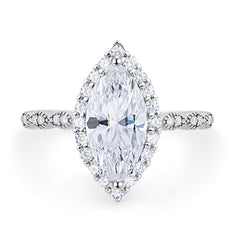 The Elise Ring-Marquise Halo