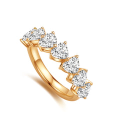 The Seraphina Heart Six-Stone Ring