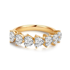 The Seraphina Heart Six-Stone Ring