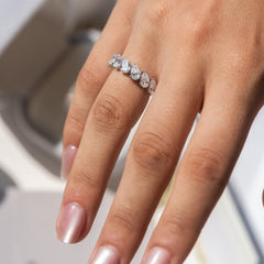 The Celestia Pear Seven-Stone Ring