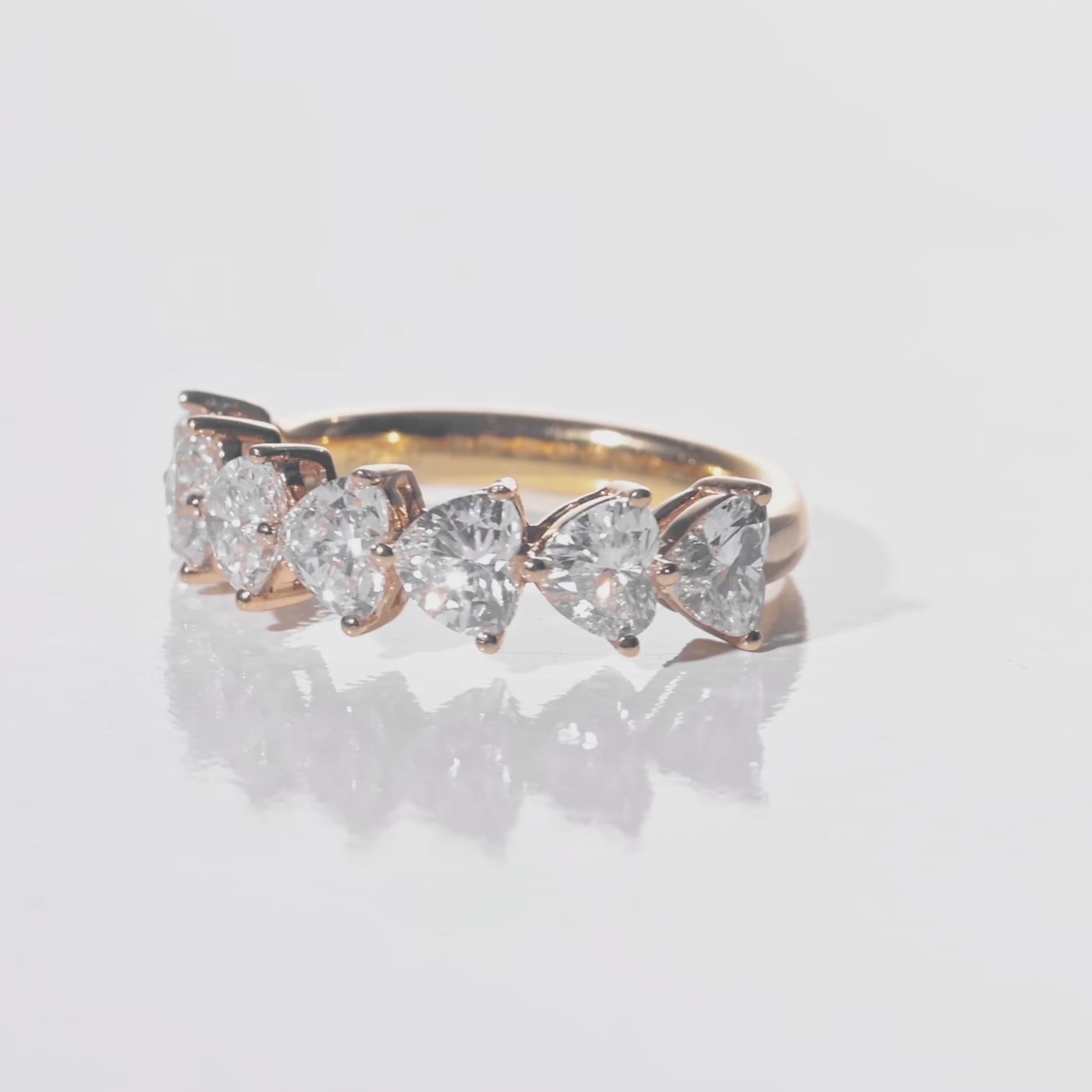 The Seraphina Heart Six-Stone Ring